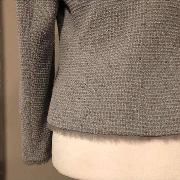 Anne Klein gray tweed blazer with boutonnière - Picture 9 of 11